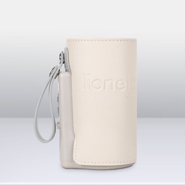 Lionelo - Incalzitor biberoane ThermUp Go Plus, Portabil, Cu aspect elegant, Temperatura constanta pana la 24 h, Incarcare USB, Bej BYNLOC-THERMUP_GO_PLUS_BEIGE_SAND