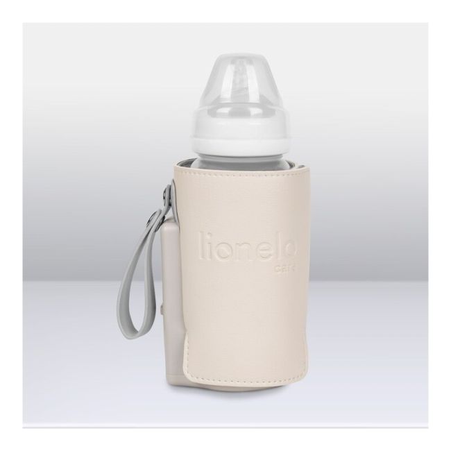 Lionelo - Incalzitor biberoane ThermUp Go Plus, Portabil, Cu aspect elegant, Temperatura constanta pana la 24 h, Incarcare USB, Bej BYNLOC-THERMUP_GO_PLUS_BEIGE_SAND