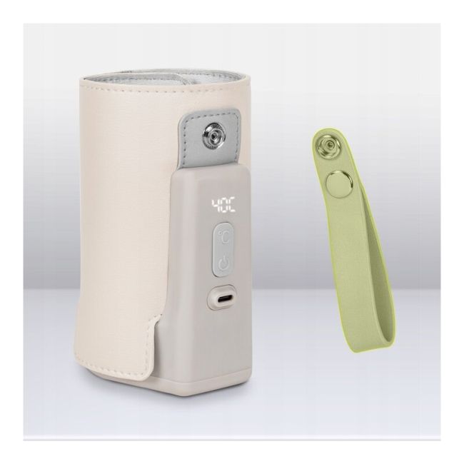 Lionelo - Incalzitor biberoane ThermUp Go Plus, Portabil, Cu aspect elegant, Temperatura constanta pana la 24 h, Incarcare USB, Bej BYNLOC-THERMUP_GO_PLUS_BEIGE_SAND