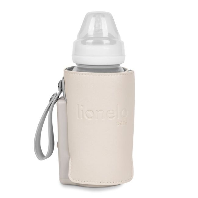 Lionelo - Incalzitor biberoane ThermUp Go Plus, Portabil, Cu aspect elegant, Temperatura constanta pana la 24 h, Incarcare USB, Bej BYNLOC-THERMUP_GO_PLUS_BEIGE_SAND