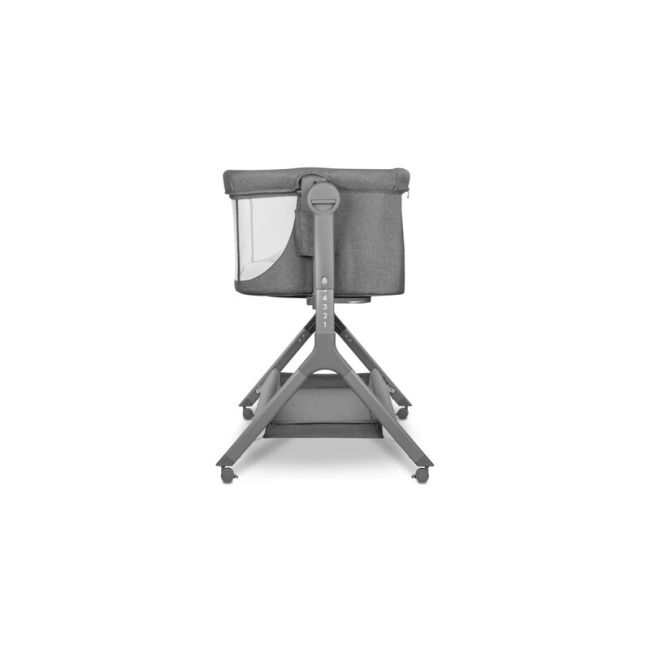Lionelo - Patut co-sleeper Leonie Plus, Pliabil, Cu sistem de leganare, Cu setare unghiulara, Reglabil in 6 pozitii pe inaltime, Conform cu standardele europeane de securitate EN1130 si EN16890, Gri BYNLO-LEONIE_PLUS_GREY_STONE