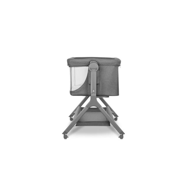 Lionelo - Patut co-sleeper Leonie Plus, Pliabil, Cu sistem de leganare, Cu setare unghiulara, Reglabil in 6 pozitii pe inaltime, Conform cu standardele europeane de securitate EN1130 si EN16890, Gri BYNLO-LEONIE_PLUS_GREY_STONE