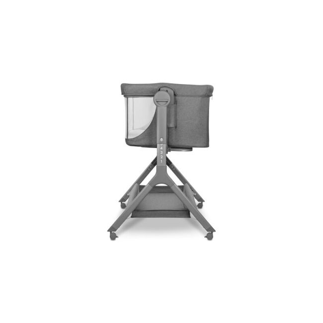 Lionelo - Patut co-sleeper Leonie Plus, Pliabil, Cu sistem de leganare, Cu setare unghiulara, Reglabil in 6 pozitii pe inaltime, Conform cu standardele europeane de securitate EN1130 si EN16890, Gri BYNLO-LEONIE_PLUS_GREY_STONE