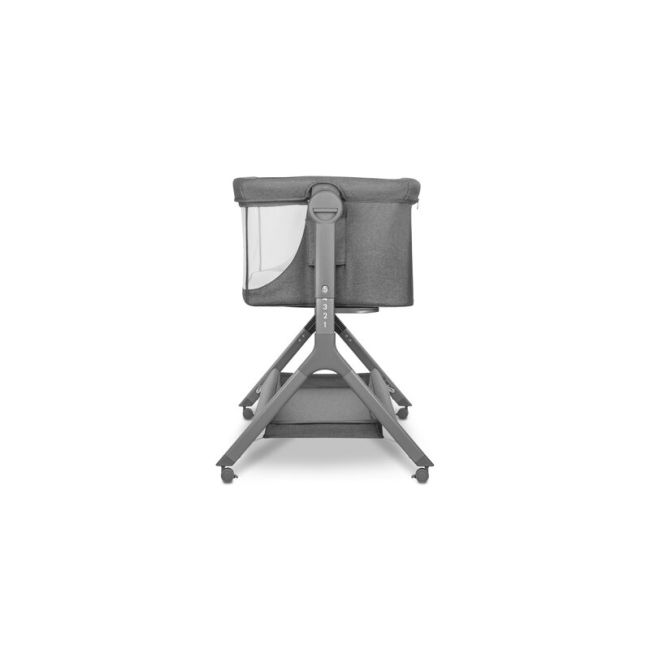 Lionelo - Patut co-sleeper Leonie Plus, Pliabil, Cu sistem de leganare, Cu setare unghiulara, Reglabil in 6 pozitii pe inaltime, Conform cu standardele europeane de securitate EN1130 si EN16890, Gri BYNLO-LEONIE_PLUS_GREY_STONE