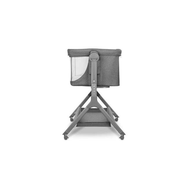 Lionelo - Patut co-sleeper Leonie Plus, Pliabil, Cu sistem de leganare, Cu setare unghiulara, Reglabil in 6 pozitii pe inaltime, Conform cu standardele europeane de securitate EN1130 si EN16890, Gri BYNLO-LEONIE_PLUS_GREY_STONE