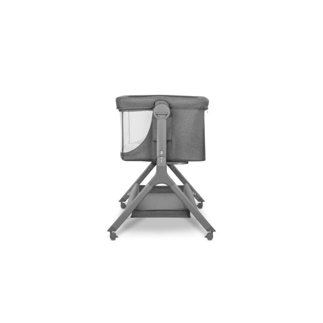 Lionelo - Patut co-sleeper Leonie Plus, Pliabil, Cu sistem de leganare, Cu setare unghiulara, Reglabil in 6 pozitii pe inaltime, Conform cu standardele europeane de securitate EN1130 si EN16890, Gri BYNLO-LEONIE_PLUS_GREY_STONE