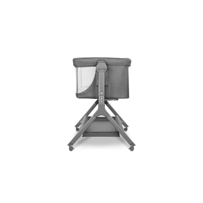 Lionelo - Patut co-sleeper Leonie Plus, Pliabil, Cu sistem de leganare, Cu setare unghiulara, Reglabil in 6 pozitii pe inaltime, Conform cu standardele europeane de securitate EN1130 si EN16890, Gri BYNLO-LEONIE_PLUS_GREY_STONE