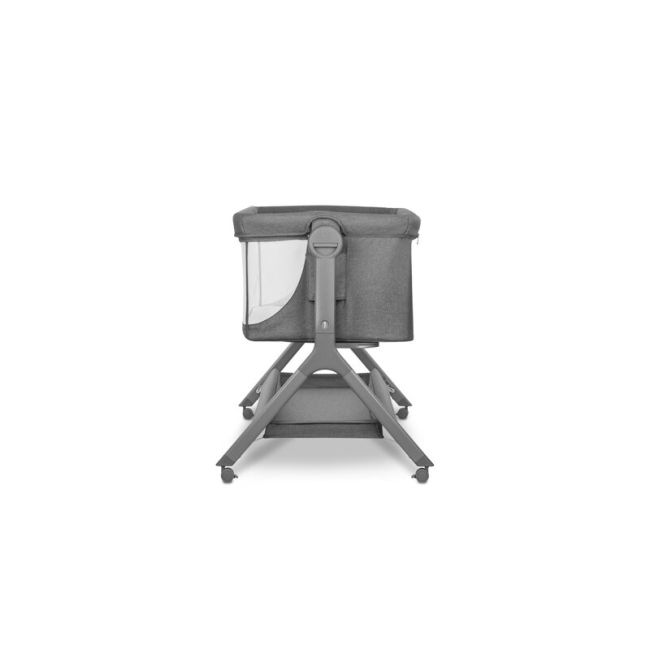 Lionelo - Patut co-sleeper Leonie Plus, Pliabil, Cu sistem de leganare, Cu setare unghiulara, Reglabil in 6 pozitii pe inaltime, Conform cu standardele europeane de securitate EN1130 si EN16890, Gri BYNLO-LEONIE_PLUS_GREY_STONE