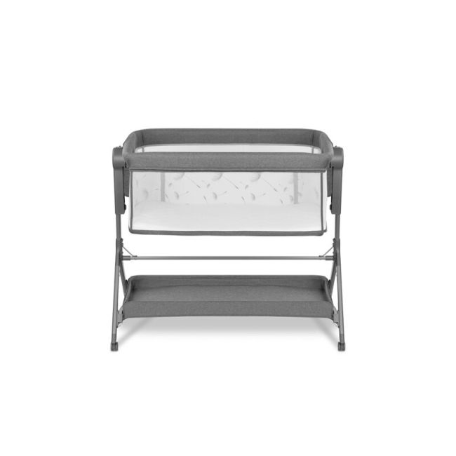 Lionelo - Patut co-sleeper Leonie Plus, Pliabil, Cu sistem de leganare, Cu setare unghiulara, Reglabil in 6 pozitii pe inaltime, Conform cu standardele europeane de securitate EN1130 si EN16890, Gri BYNLO-LEONIE_PLUS_GREY_STONE