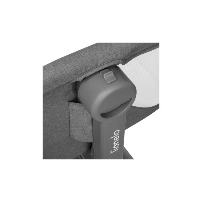 Lionelo - Patut co-sleeper Leonie Plus, Pliabil, Cu sistem de leganare, Cu setare unghiulara, Reglabil in 6 pozitii pe inaltime, Conform cu standardele europeane de securitate EN1130 si EN16890, Gri BYNLO-LEONIE_PLUS_GREY_STONE