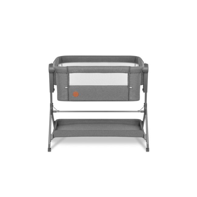 Lionelo - Patut co-sleeper Leonie Plus, Pliabil, Cu sistem de leganare, Cu setare unghiulara, Reglabil in 6 pozitii pe inaltime, Conform cu standardele europeane de securitate EN1130 si EN16890, Gri BYNLO-LEONIE_PLUS_GREY_STONE