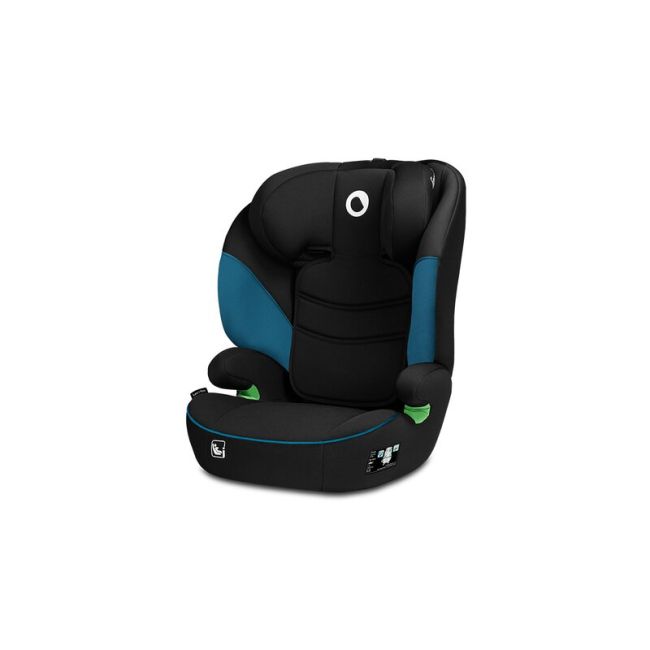 Lionelo - Scaun auto Lars i-Size, Cu tetiera reglabila in 10 pozitii, Cu pozitionare spre sensul de mers, 15-36 Kg, 100-150 cm, Conform cu standardul european de securitate ECE R129/03, Negru/Albastru BYNLO-LARS_I-SIZE_GREEN_TURQUOISE