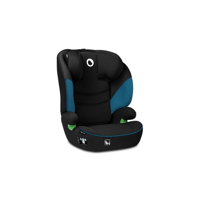 Lionelo - Scaun auto Lars i-Size, Cu tetiera reglabila in 10 pozitii, Cu pozitionare spre sensul de mers, 15-36 Kg, 100-150 cm, Conform cu standardul european de securitate ECE R129/03, Negru/Albastru BYNLO-LARS_I-SIZE_GREEN_TURQUOISE