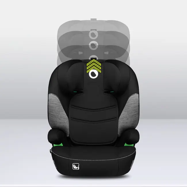 Lionelo - Scaun auto Lars i-Size, Cu tetiera reglabila in 10 pozitii, Cu pozitionare spre sensul de mers, 15-36 Kg, 100-150 cm, Conform cu standardul european de securitate ECE R129/03, Negru/Gri BYNLO-LARS_I-SIZE_BLACK_GREY