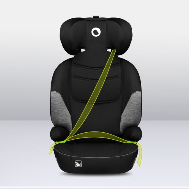 Lionelo - Scaun auto Lars i-Size, Cu tetiera reglabila in 10 pozitii, Cu pozitionare spre sensul de mers, 15-36 Kg, 100-150 cm, Conform cu standardul european de securitate ECE R129/03, Negru/Gri BYNLO-LARS_I-SIZE_BLACK_GREY