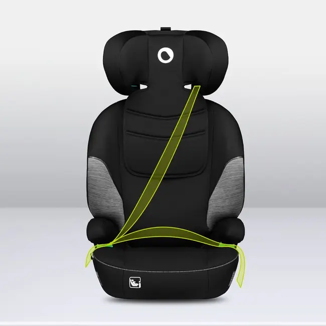 Lionelo - Scaun auto Lars i-Size, Cu tetiera reglabila in 10 pozitii, Cu pozitionare spre sensul de mers, 15-36 Kg, 100-150 cm, Conform cu standardul european de securitate ECE R129/03, Negru/Gri BYNLO-LARS_I-SIZE_BLACK_GREY