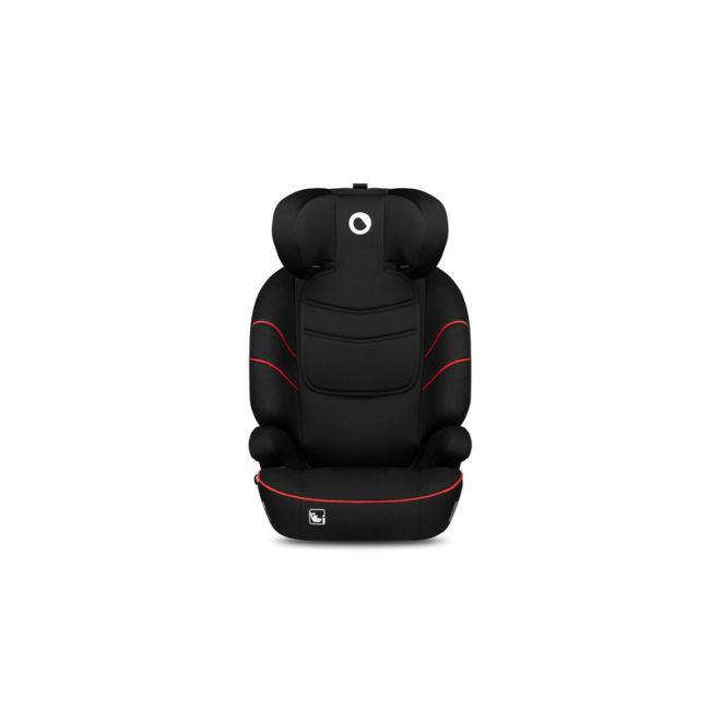 Lionelo - Scaun auto Lars i-Size, Cu tetiera reglabila in 10 pozitii, Cu pozitionare spre sensul de mers, 15-36 Kg, 100-150 cm, Conform cu standardul european de securitate ECE R129/03, Negru/Rosu BYNLO-LARS_I-SIZE_SPORTY_BLACK_RED