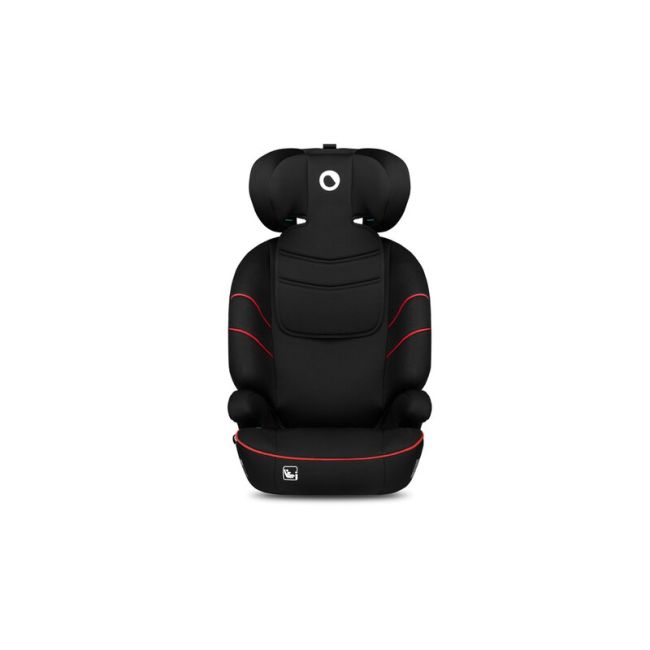 Lionelo - Scaun auto Lars i-Size, Cu tetiera reglabila in 10 pozitii, Cu pozitionare spre sensul de mers, 15-36 Kg, 100-150 cm, Conform cu standardul european de securitate ECE R129/03, Negru/Rosu BYNLO-LARS_I-SIZE_SPORTY_BLACK_RED