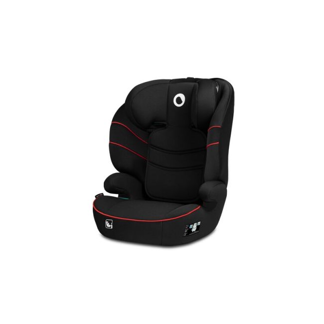 Lionelo - Scaun auto Lars i-Size, Cu tetiera reglabila in 10 pozitii, Cu pozitionare spre sensul de mers, 15-36 Kg, 100-150 cm, Conform cu standardul european de securitate ECE R129/03, Negru/Rosu BYNLO-LARS_I-SIZE_SPORTY_BLACK_RED
