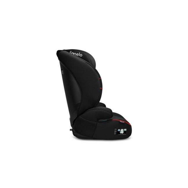 Lionelo - Scaun auto Lars i-Size, Cu tetiera reglabila in 10 pozitii, Cu pozitionare spre sensul de mers, 15-36 Kg, 100-150 cm, Conform cu standardul european de securitate ECE R129/03, Negru/Rosu BYNLO-LARS_I-SIZE_SPORTY_BLACK_RED