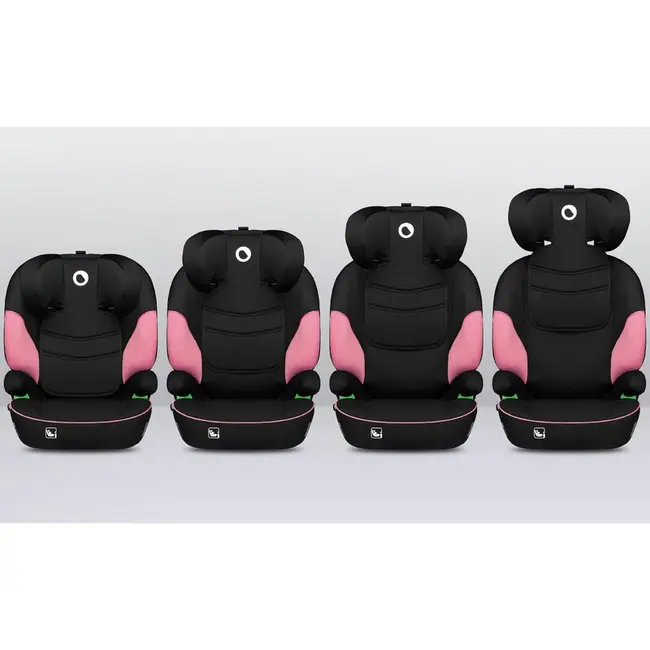 Lionelo - Scaun auto Lars i-Size, Cu tetiera reglabila in 10 pozitii, Cu pozitionare spre sensul de mers, 15-36 Kg, 100-150 cm, Conform cu standardul european de securitate ECE R129/03, Roz BYNLO-LARS_I-SIZE_PINK_BABY