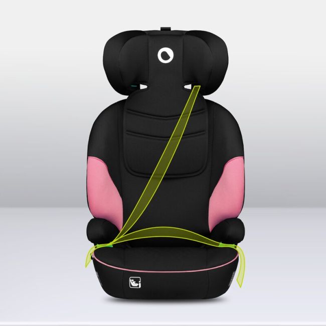 Lionelo - Scaun auto Lars i-Size, Cu tetiera reglabila in 10 pozitii, Cu pozitionare spre sensul de mers, 15-36 Kg, 100-150 cm, Conform cu standardul european de securitate ECE R129/03, Roz BYNLO-LARS_I-SIZE_PINK_BABY