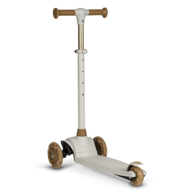 Lionelo - Trotineta pentru copii, Jessy, Pliabila, Pana la 50 Kg, Cu design ergonomic, Cu lumini LED, 56 x 26 x 67-82 cm, 3 ani+, Maro BYNLOE-JESSY_GREY_BROWN