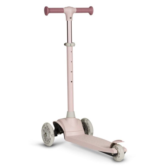 Lionelo - Trotineta pentru copii, Jessy, Pliabila, Pana la 50 Kg, Cu design ergonomic, Cu lumini LED, 56 x 26 x 67-82 cm, 3 ani+, Roz BYNLOE-JESSY_PINK_ROSE