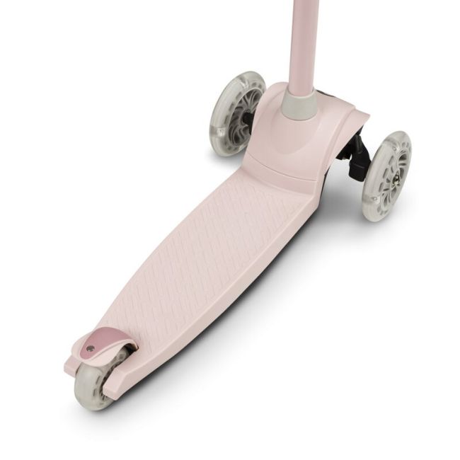 Lionelo - Trotineta pentru copii, Jessy, Pliabila, Pana la 50 Kg, Cu design ergonomic, Cu lumini LED, 56 x 26 x 67-82 cm, 3 ani+, Roz BYNLOE-JESSY_PINK_ROSE