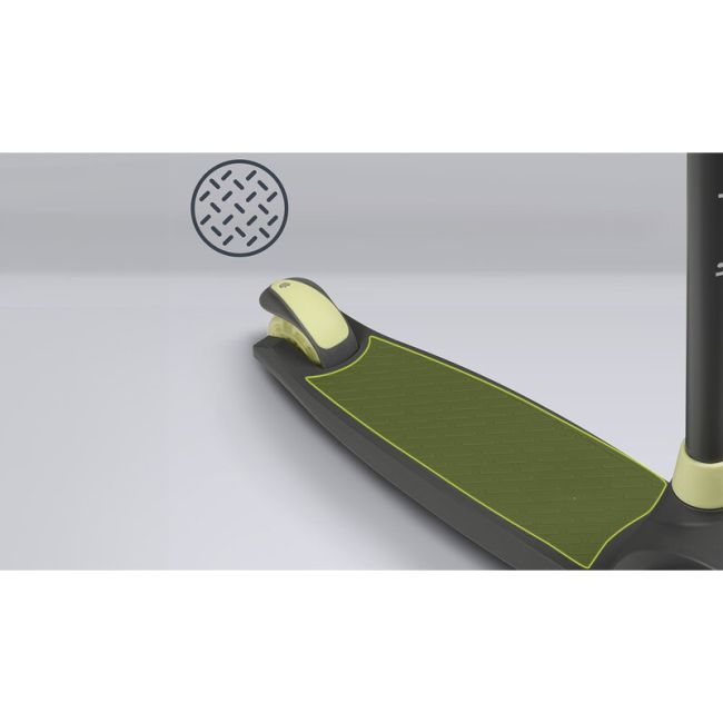 Lionelo - Trotineta pentru copii, Jessy, Pliabila, Pana la 50 Kg, Cu design ergonomic, Cu lumini LED, 56 x 26 x 67-82 cm, 3 ani+, Verde BYNLOE-JESSY_GREY_GREEN