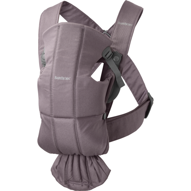BabyBjorn - Marsupiu anatomic cu multiple pozitii de purtare Mini Dark Purple Bumbac BSAFE021034E1