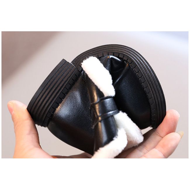 Ghete negre imblanite, pentru copii MB1019-1-DE2