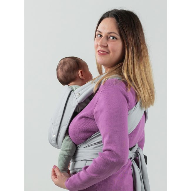 Marsupiu isara quick half buckle pearl grey
