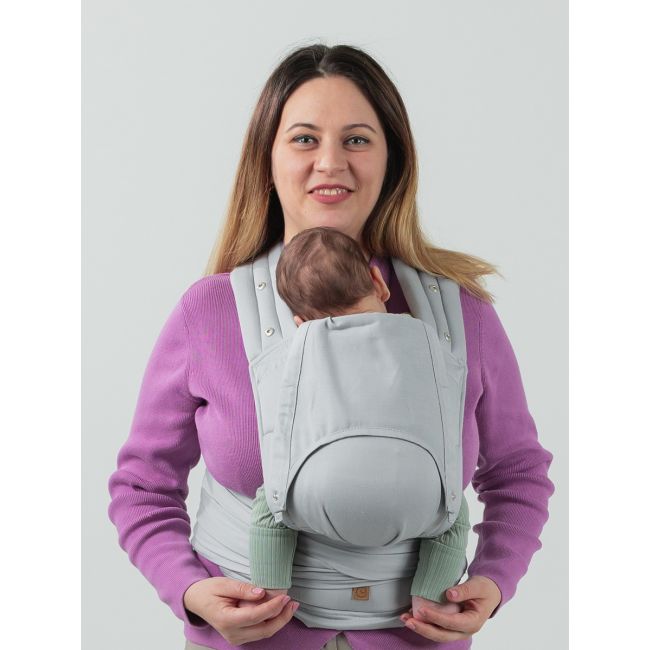 Marsupiu isara quick half buckle pearl grey