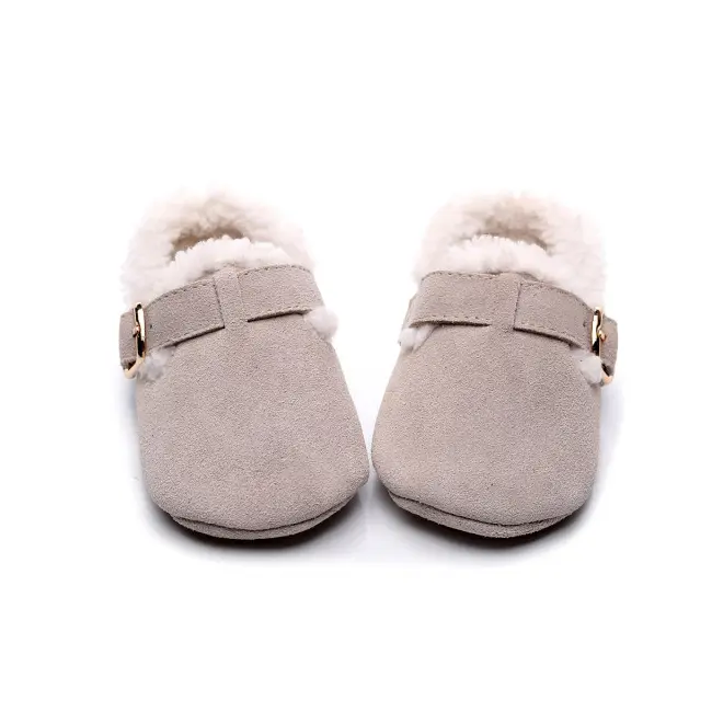 Pantofiori gri imblaniti pentru fetite - Lilly LIXH0218-2-c1