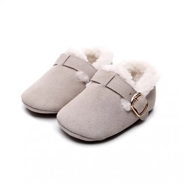 Pantofiori gri imblaniti pentru fetite - Lilly LIXH0218-2-c1