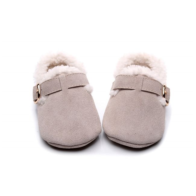 Pantofiori gri imblaniti pentru fetite - Lilly LIXH0218-2-c1