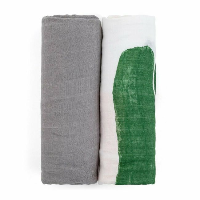 Feedo - Set 2 museline din bambus, Multifunctionale, Hipoalergenice, Cu indicator de varsta, Conform standardului european de securitate Oeko-Tex 100, Dimensiuni mari:120x120 cm, Multicolor BYN231270