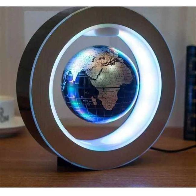 Glob pamantesc levitant in suport LED forma rotunda Cosmolino MP74014 BBJMP74014_Negru