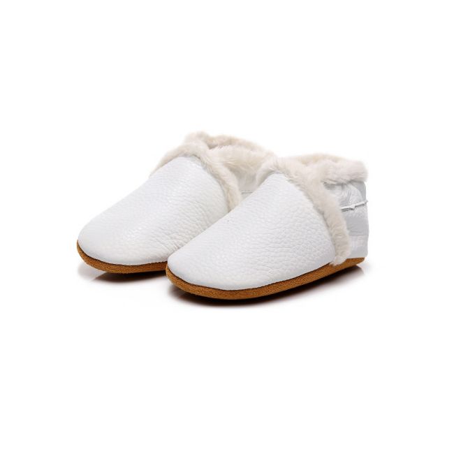 Pantofiori albi imblaniti pentru fetite - Lulu LIXH00269-1-c1