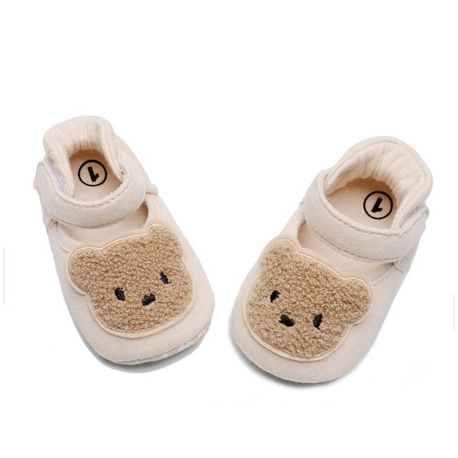 Pantofiori crem pentru fetite - Ursulet LINJ013-2-sa5