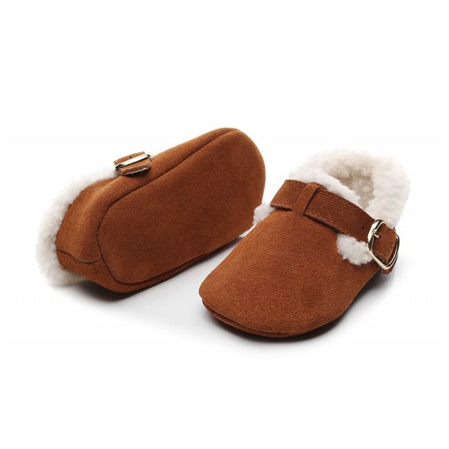 Pantofiori maro imblaniti pentru fetite - Lilly LIXH0218-1-p34