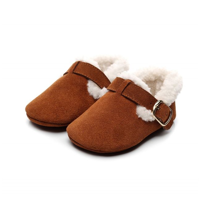 Pantofiori maro imblaniti pentru fetite - Lilly LIXH0218-1-p34