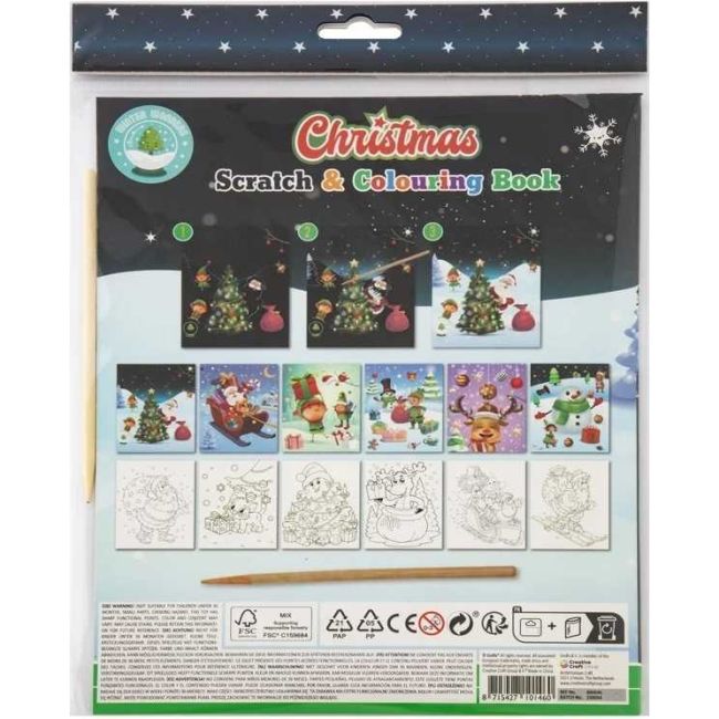 Set 6 planse razuibile si de colorat Craciun 26 x21 cm Grafix GR800046 BBJGR800046_Initiala