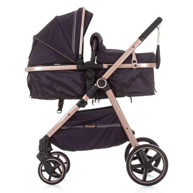 Carucior chipolino misty 2 in 1 pure black hubkkmt02305pb