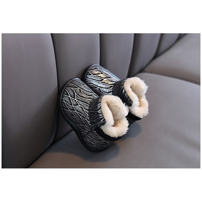 Cizmulite imblanite argintiu cu negru MDBY2202-1-de3