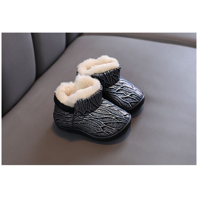 Cizmulite imblanite argintiu cu negru MDBY2202-1-de3