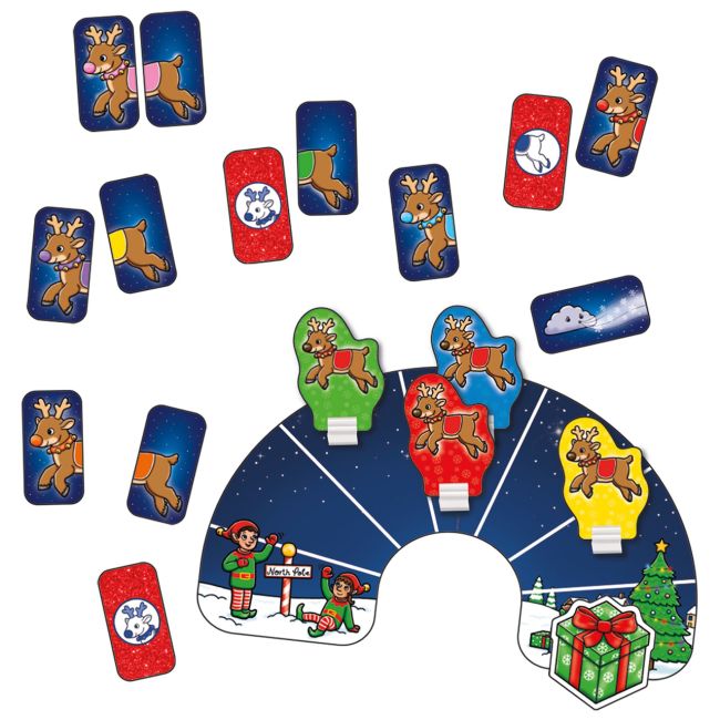 Cutie 3 in 1 ajunul craciunului - joc educativ, puzzle si carte de colorat cu activitati or125