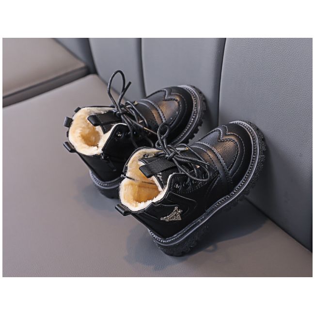 Ghete negre imblanite - Fashion LING-F835-5-ca
