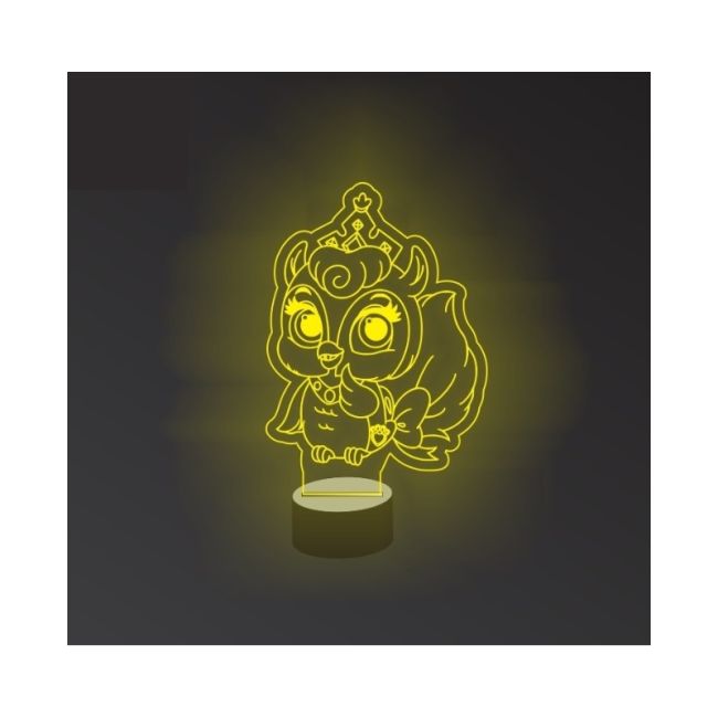 Lampa 3d Led - Bufnita -neagra